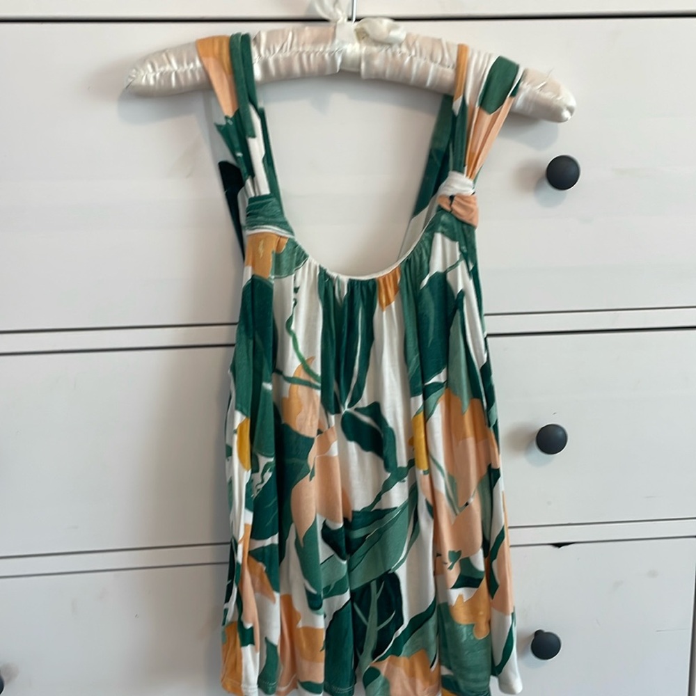Green, cream, peach,xsmall, fashion tank